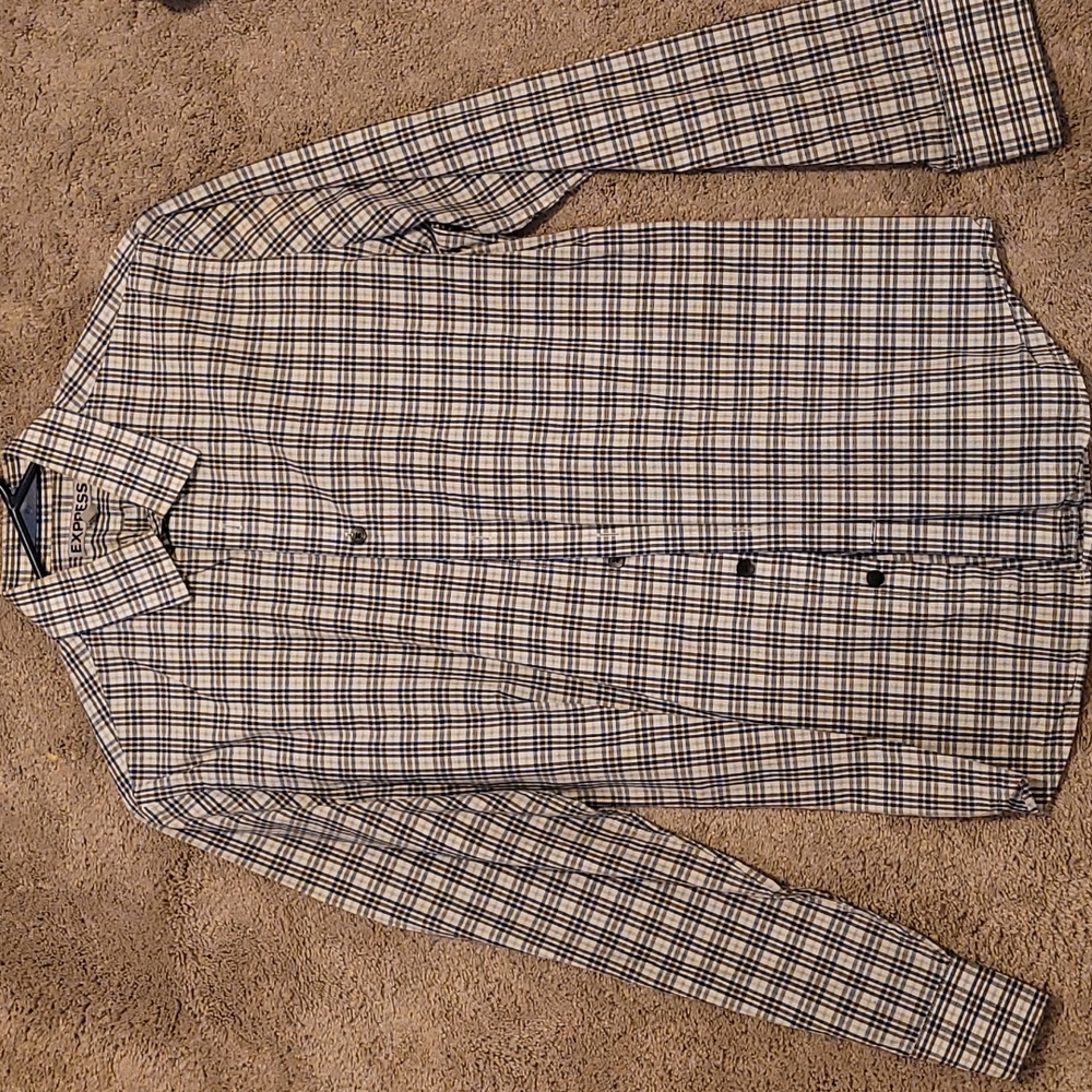 Express fitted men's Medium button up dress shirt
